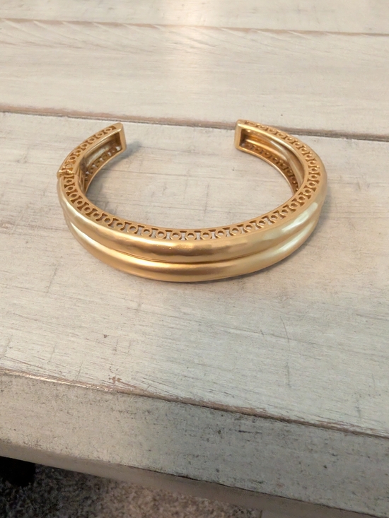 Brighton Jewelry - Brighton Inner Circle Double Hinged Bangle Gold